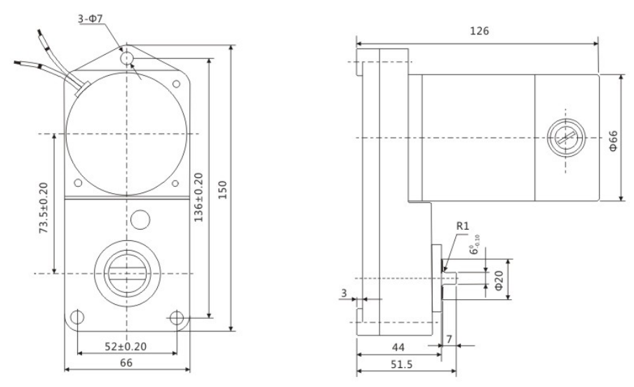 66ZY-CJ02 permanent magnet DC motor